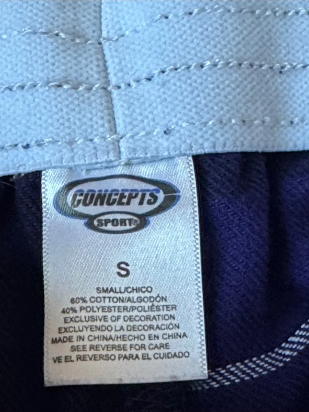 Concepts Sport JMU Plaid Boxer SIZE S Purple James Madison University Lounge